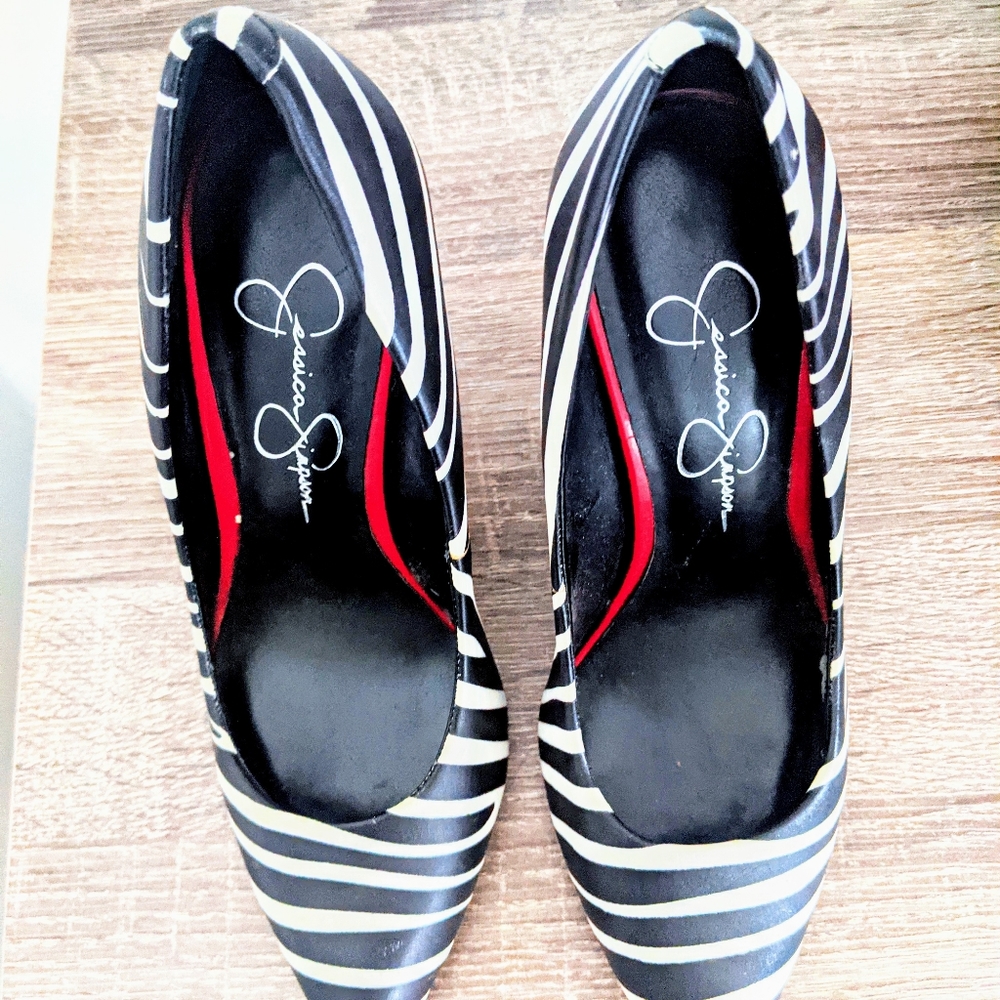 Jessica Simpson Zebra Print Red Heels